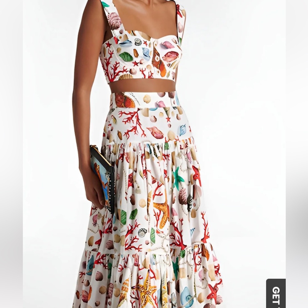 Women's Beach Two Piece Set-skirt and top size small